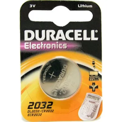 CR2032 Duracell liitium patarei 3V 20mm 3.2mm