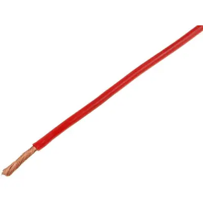 Silikoon kattega pehme klass 6 juhe 2.5mm2 -60..+180kraadi Punane