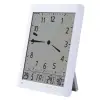 Suur LCD osutitega seinakell kalender termomeeter DCF valge