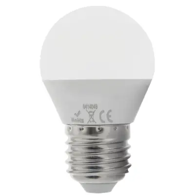 LED lamp E27 G45 230VAC 5W 400lm külm valge 6000K HomeLine