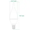 LED lamp E14 tilk tippC37 230VAC 5W 400lm soe valge 3000K HL