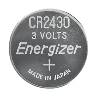 Lithium Button Cell Battery CR2430, 3 V DC, 320 mAh, 2-Blister