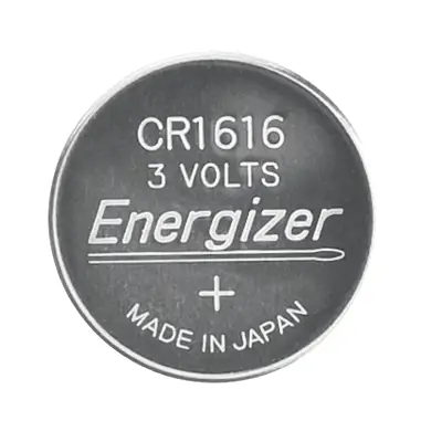 Lithium Button Cell Battery CR1616, 3 V DC, 60 mAh, 1-Blister, Silver