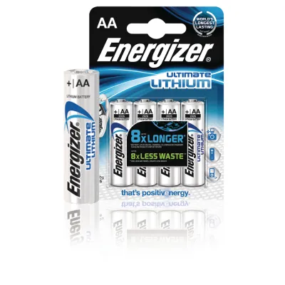 Lithium Battery AA | 1.5 V DC | 3000 mAh | 4-Blister | Silver