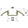 Profiil P4 2m lame led ribadele anodeeritud Inox