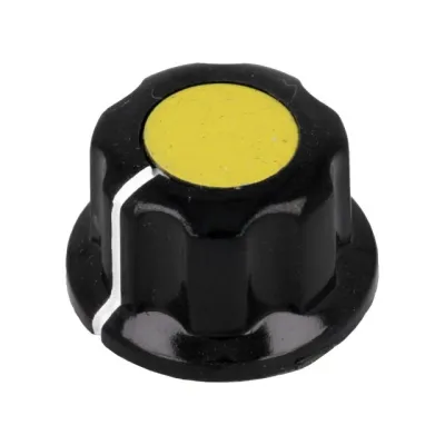 Pote nupp 19mm must/kollane 6,35mm