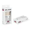 Autolaadija USB 12-24V 2*USB 2.1A ja 12V pesa, Valge
