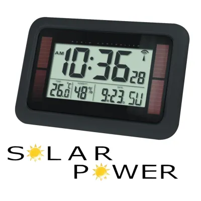Radio-controlled Wall Clock Digital Black, Balance
