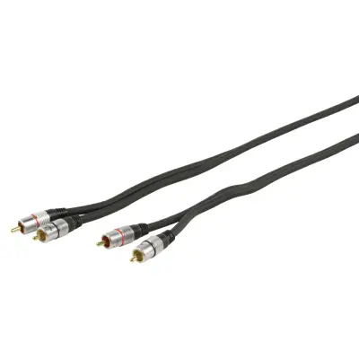 2*RCA-2*RCA kaabel 0.75m kullatud HQS-S