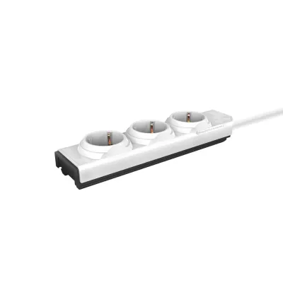 Pikendusjuhe Allocacoc Modular 3 pesa 1m 3g1.0mm2 Valge