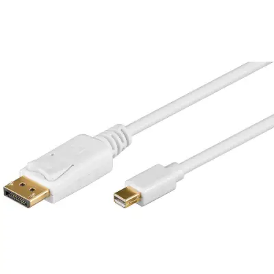 Mini Displayport pistik - Displayport pistik kaabel 2m 1.2 4K Valge