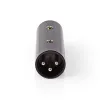XLR3 pistik-XLR3 pistik jätk, must
