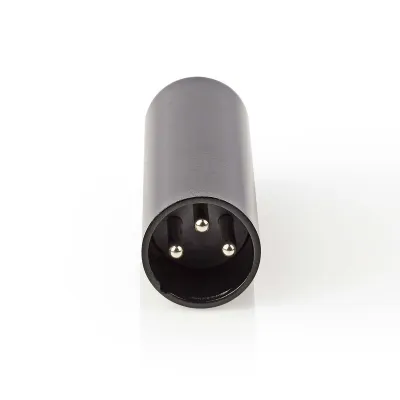XLR3 pistik-XLR3 pistik jätk, must