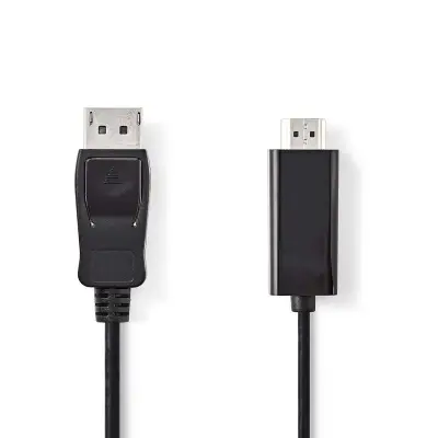 Displayport v1.1 -> HDMI kaabel, pistik - pistik 3m, Must