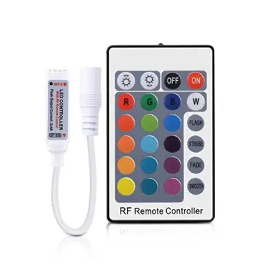Juhtmeta RF 24 nupuga juhtplokk RGB LED toodetele 5-24V 3*4A