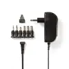 Universaalne Toiteadapter 3/4.5/5/6/7.5/9/12V 1.5A 18W 6-pistikut