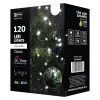 Рождественские лампочки огни 12м 120-LED холодный белый, провод 5м 230VAC IP44