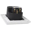Embedded Socket Schuko+ 2xUSB 2.4A White