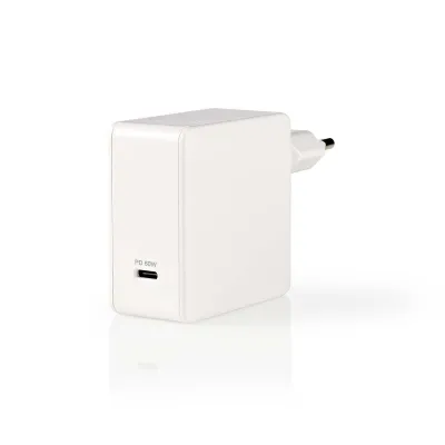 Toiteadapter laadija USB-C pesa Power Delivery PD 60W 3A, Valge