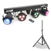 Statiiv 1.7m 4- efektiga DMX, 2xPAR 3*3W + 2xJelly 4*3W RGBW