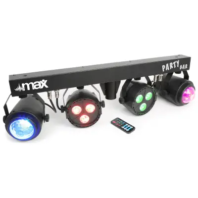 Statiiv 1.7m 4- efektiga DMX, 2xPAR 3*3W + 2xJelly 4*3W RGBW