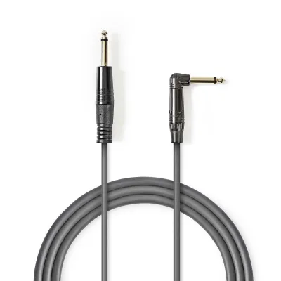 6.3mm mono pistik otse - 6.3mm mono pistik nurgaga 5m Hall