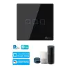 Sonoff T3 EU WiFi+RF Smart Wall Switch 2A, 3 channels, Black Touchscreen