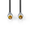 1*RCA-1*RCA 10m kaabel kullatud  Alumiinium Premium 6mm Hall
