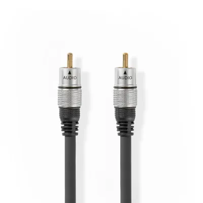 1*RCA-1*RCA 10m kaabel kullatud  Alumiinium Premium 6mm Hall