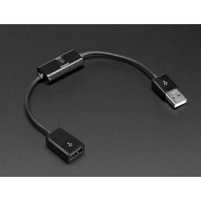 USB-A - USB-A 2.0 pikenduskaabel 0.24m must