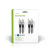 2*RCA-2*RCA kaabel 20m kullatud Alumiinium Premium, Must