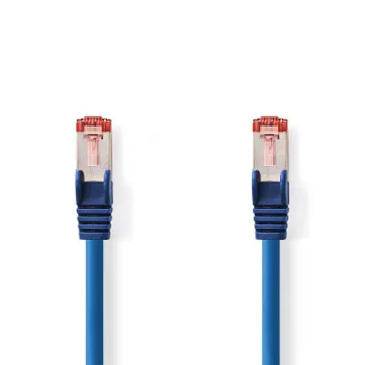 CAT6 Patch Võrgukaabel 50cm,  S/FTP gigabit LSZH PiMF, varjestatud, Sinine