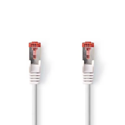CAT6 Patch Võrgukaabel 1m, S/FTP gigabit LSZH PiMF, varjestatud, Valge