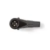 3-pin XLR pistik nurgaga kaablile Must Nedis