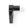 3-pin XLR pistik nurgaga kaablile Must Nedis