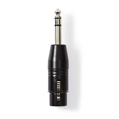 6.3mm stereo pistik-XLR3 pesa, adapter, must