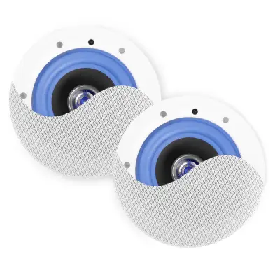 Valjuhääldi paar 6.5" RMS 15W 8R 2-riba madalad ESCS6 Valge