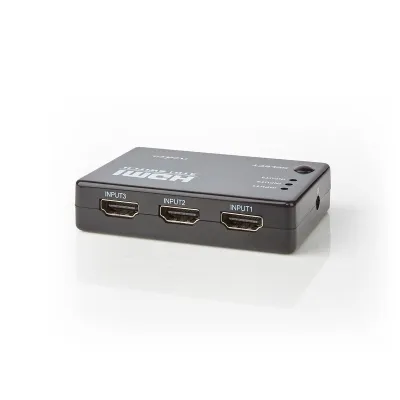 3-ne HDMI lüliti, 3-sisendit - 1-väljund, manuaalne 1080p