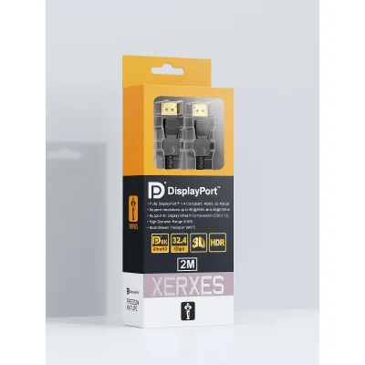 Displayport кабель 1.4 8K 2m DP20-DP20 Чёрный