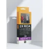 2 RCA pistik-2 RCA pistik kaabel 3m Alumiinium