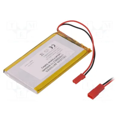 Aku Li-Po 3.7V 4000mAh 8.5x50.5x80.5mm juhtmed JST SYR-02T pistikuga