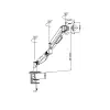 Monitori lauakinnitus 3-telge 13-27" kuni 7kg VESA 100x100 must