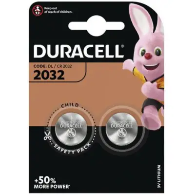 Батарейки 3V CR2032 Duracell литиевые 20mm 3.2mm 2шт в упаковке