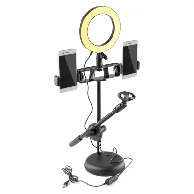 Streaming equipment  Vonyx RL20, microphone + stand + light