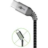 USB-C - USB-C tekstiil kaabel 0.5m 3A hall