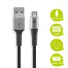 USB-A - Micro-USB tekstiil kaabel 1m 3A hall