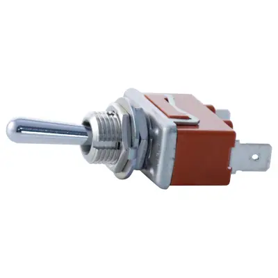 Toggle Switch On-(On), SPDT, T-15 Series, Panel Mount, 15A 250V
