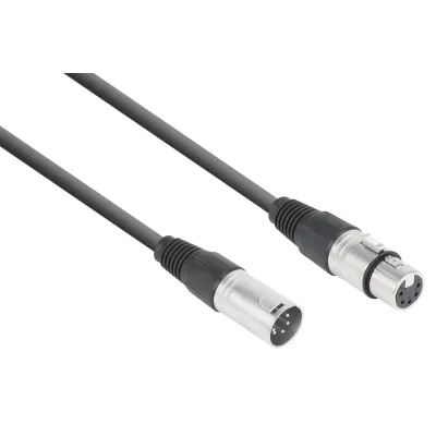 XLR5F-XLR5M DMX Kaabel 3m Must 120R PD CX102-6