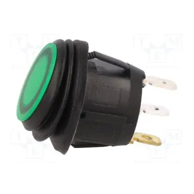 Klahvlüliti ON-OFF 20A/14VDC IP65 indikaator Roheline