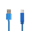 USB-A - USB-B 3.2 kaabel 3m sinine